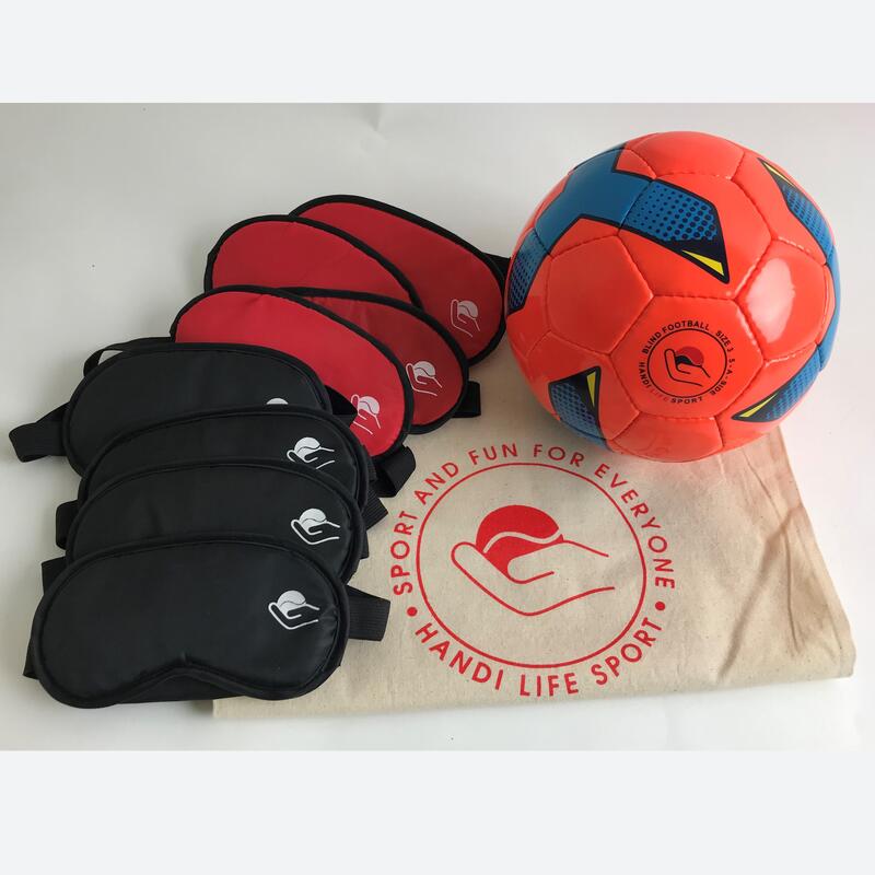 Initiatieset blindenvoetbal voor beginners bal + maskers