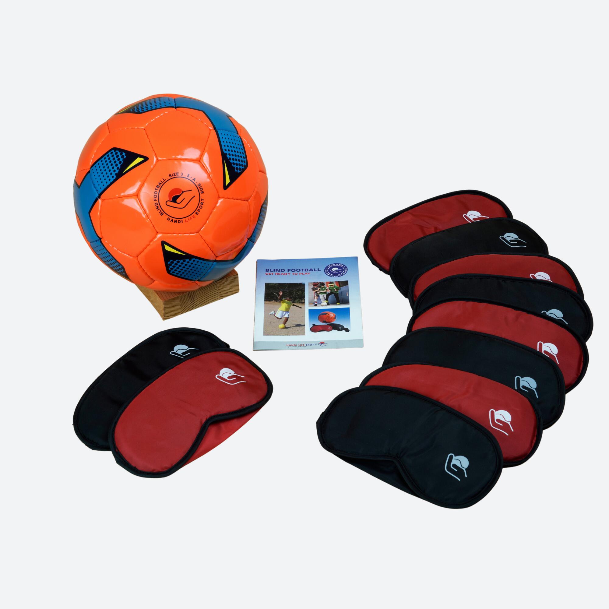 HANDILIFE Kit apprendimento calcio per non vedenti pallone + mascherine