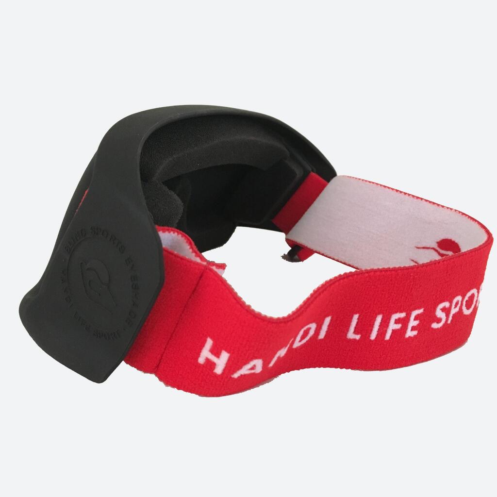 Blackout Sport Mask for Blind People - Black & Red 