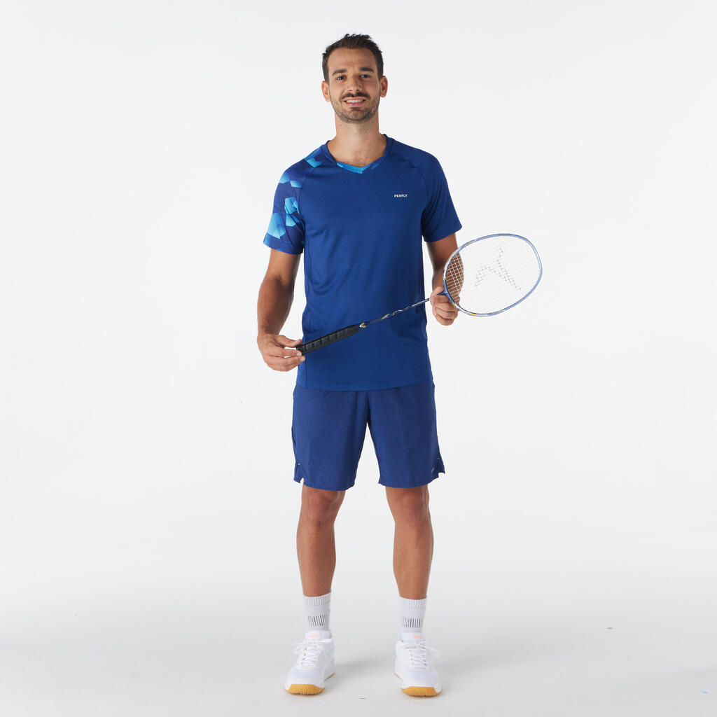 Crno-crvena muška majica za badminton LITE 560