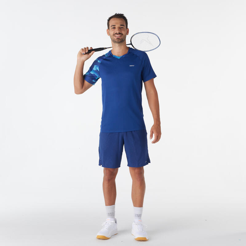 Herren Badminton T-Shirt - 560 Lite navy/aqua 