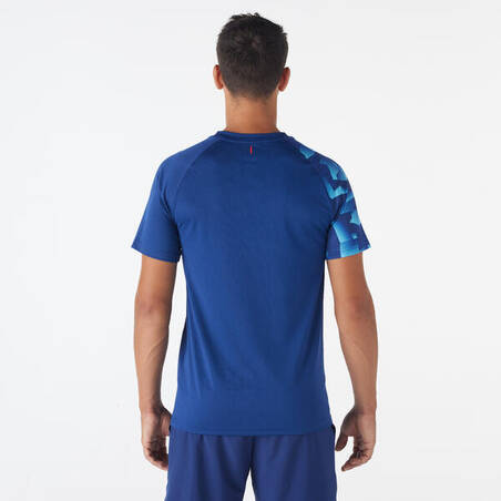 Kaos Badminton Pria LITE 560 - Biru Aqua