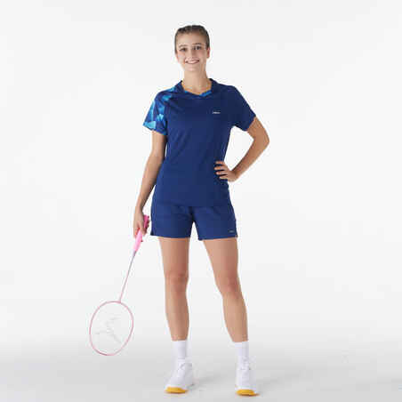 LITE Badminton T-shirt 560 Women Navy Aqua