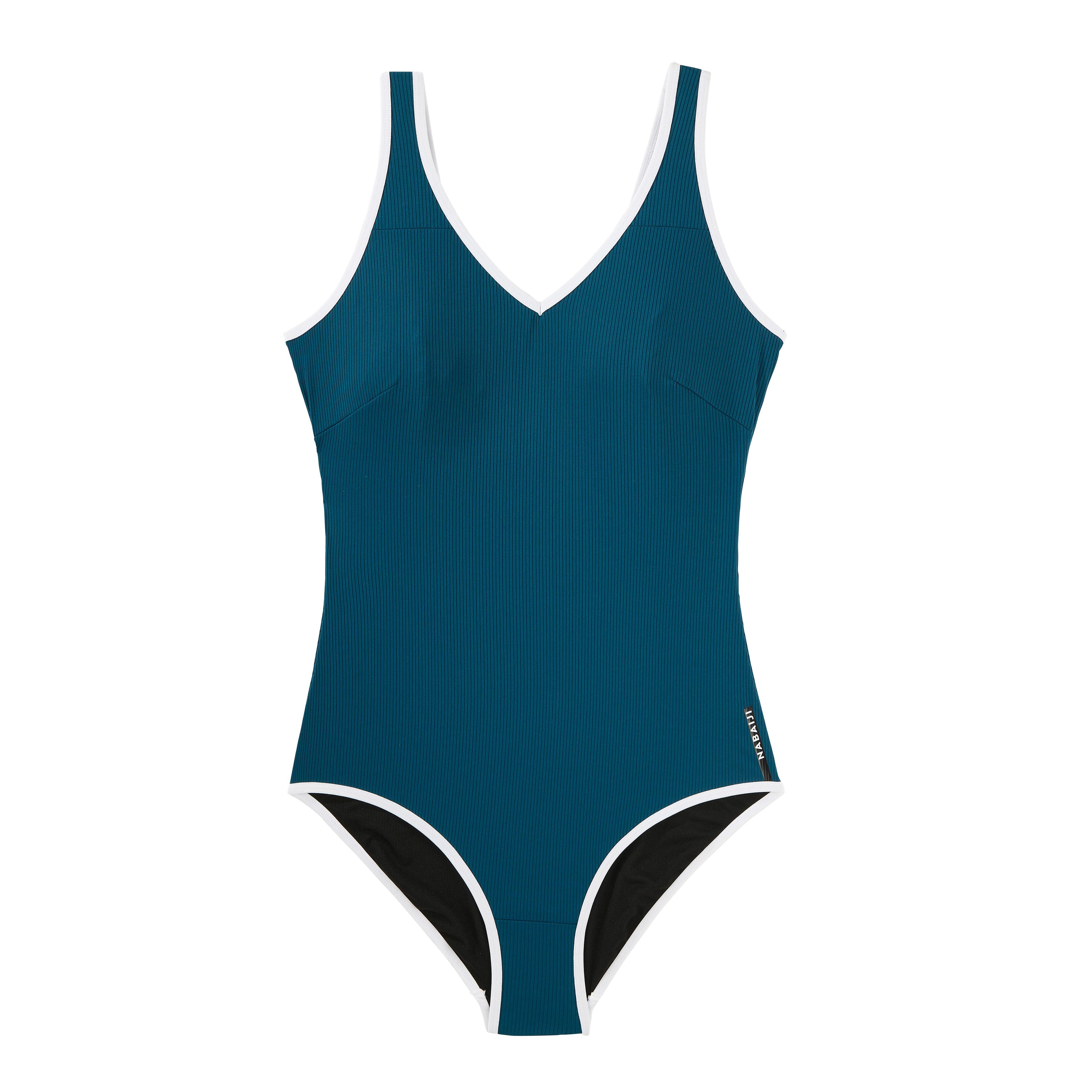 Women's 1-piece Swimsuit - Kamiye Fili Petrol - Dark petrol blue - Nabaiji  - Decathlon