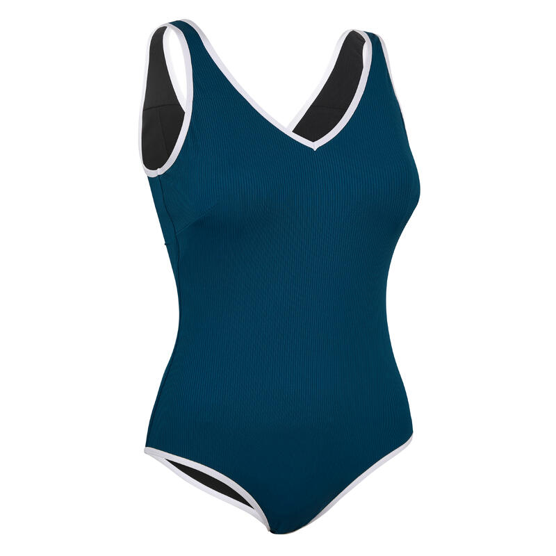 Badpak voor zwemmen dames Virginia donkerblauw