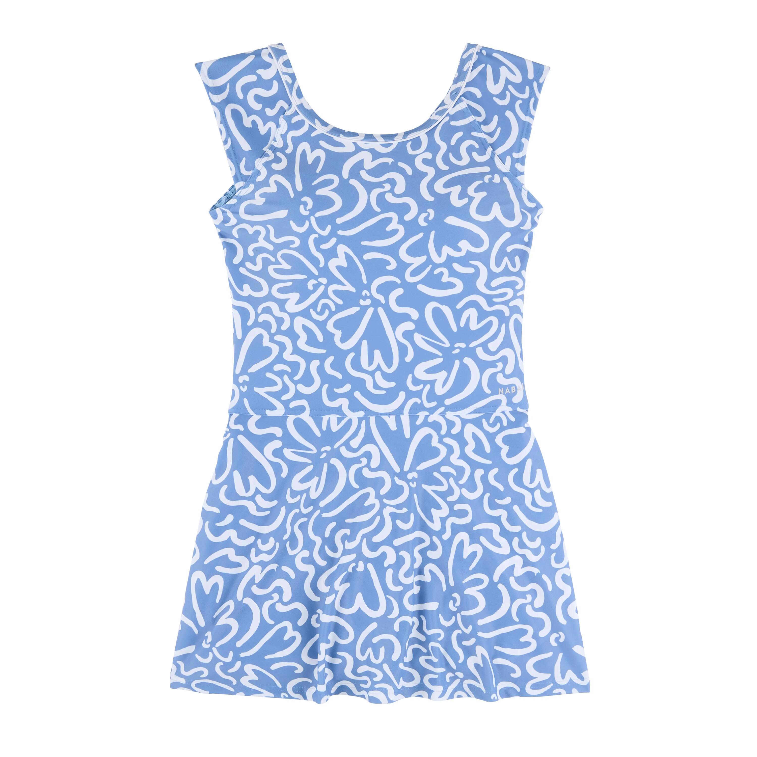 Women's 1-piece Swimsuit Skirt Una Ondu Blue 2/8