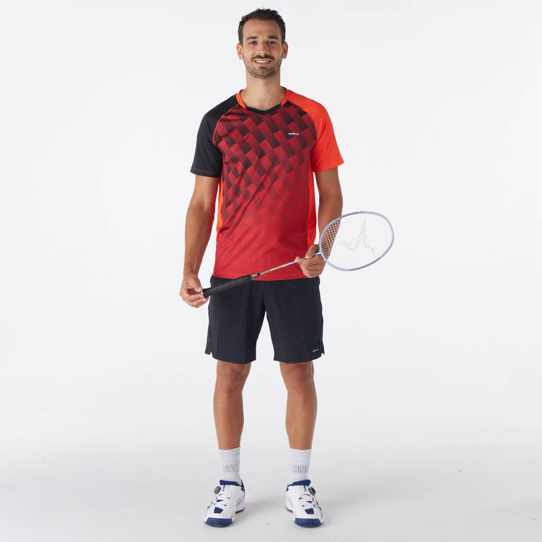 LITE Badminton T-shirt 560 Men Red Black