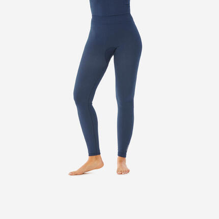 Collant thermique de ski Femme, BL 500 seamless bleu marine