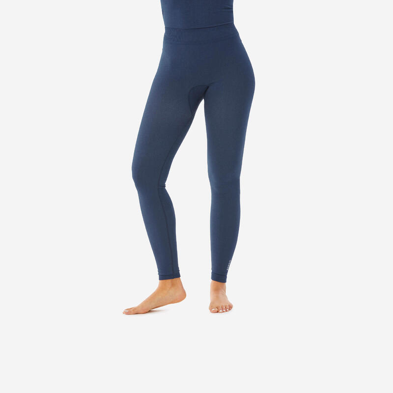 Sous-vêtement thermique de ski Femme - BL 500 seamless bas bleu marine