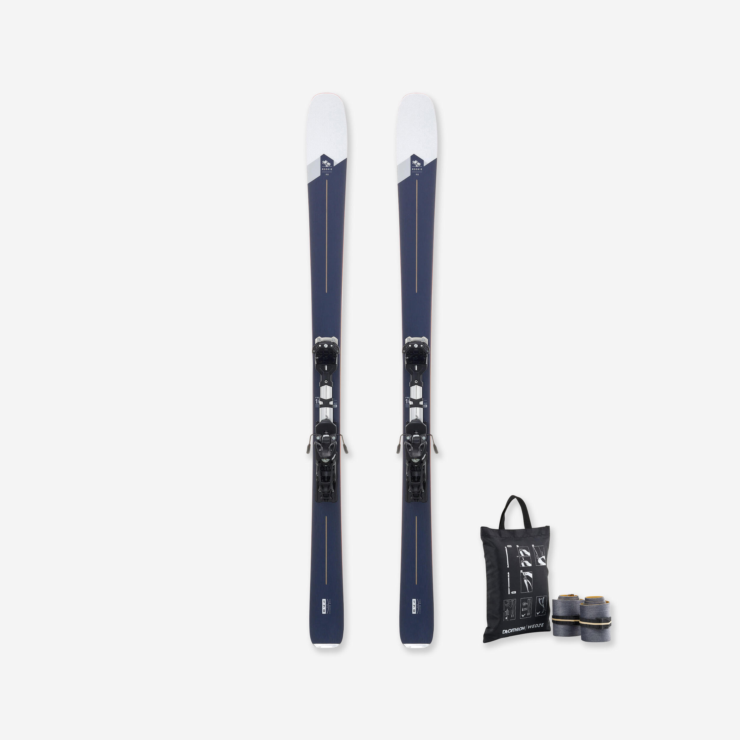 Wedze - Pack Freerando - Rookie 90 + Fixations Ambition 10 Mn + Peaux - Skis - Ski Freeski Snowboard Luge - - 162 Cm - Decathlon
