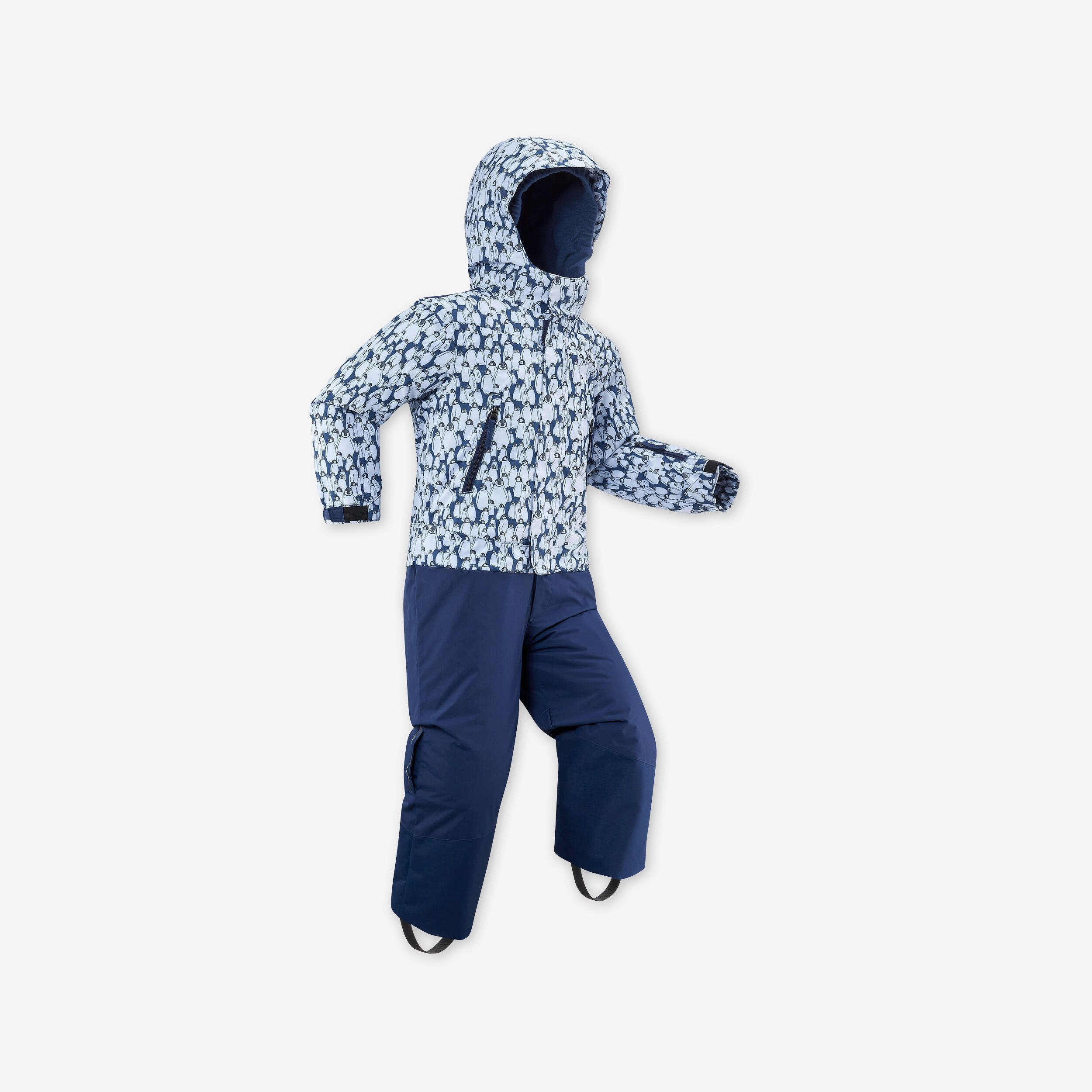 Kids’ Warm and Waterproof Ski Suit PNF 500 - Penguins 1/8