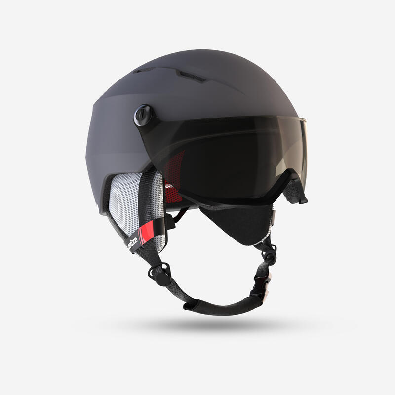 Lyžařská helma se zorníkem H350 šedá