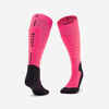 Skisocken Snowboardsocken Erwachsene - 100 schwarz/neonpink