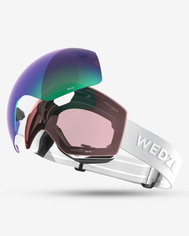 Lente maschera sci e snowboard adulto e bambino S 900 I a specchio