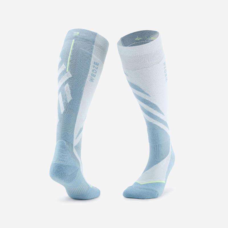 Plave čarape za skijanje 500 za odrasle