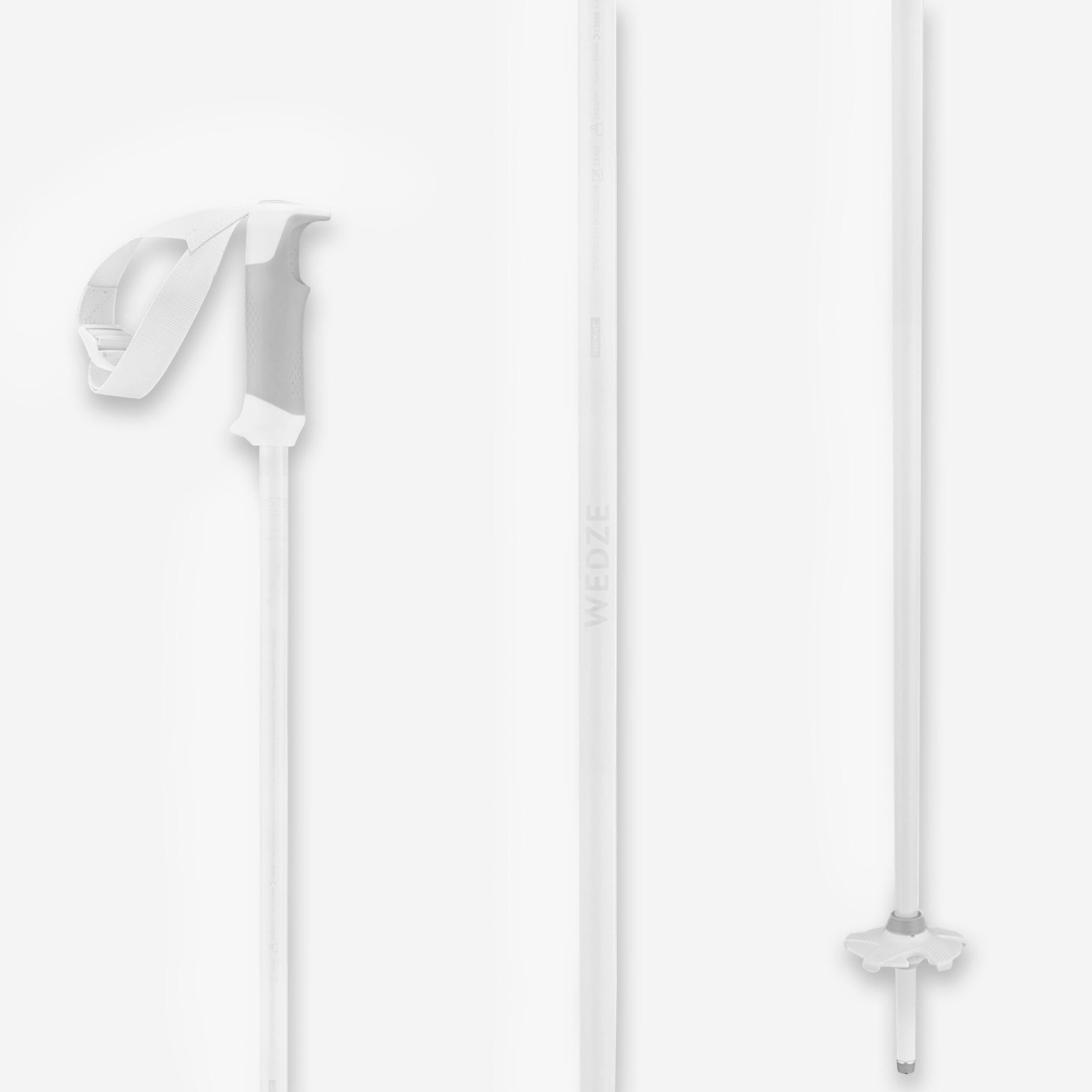 Decathlon | Bastoncini sci adulto BOOST 500 SAFETY bianchi |  Wedze