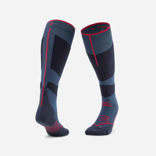 
      ADULT SKI SOCKS - 500 - NAVY BLUE RED
  