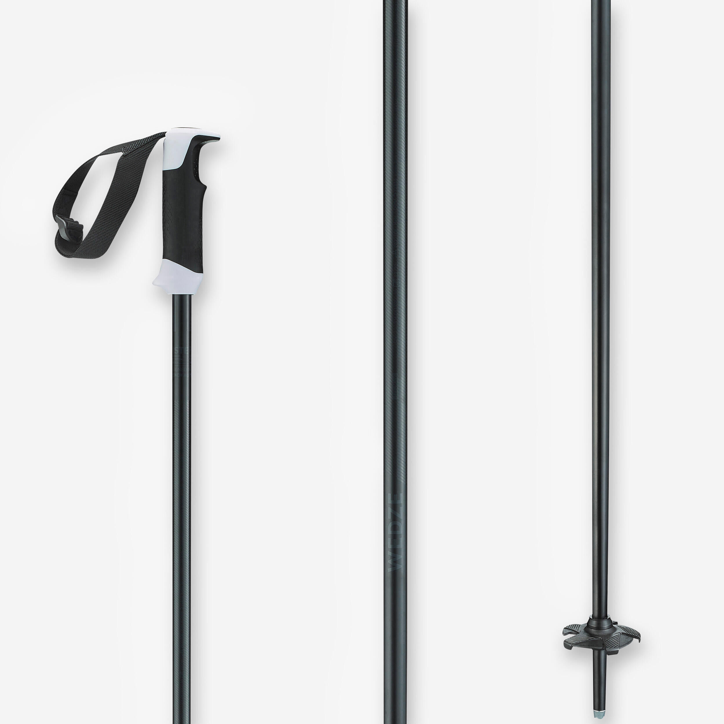 WEDZE DOWNHILL SKI POLES - BOOST 500 SAFETY - BLACK