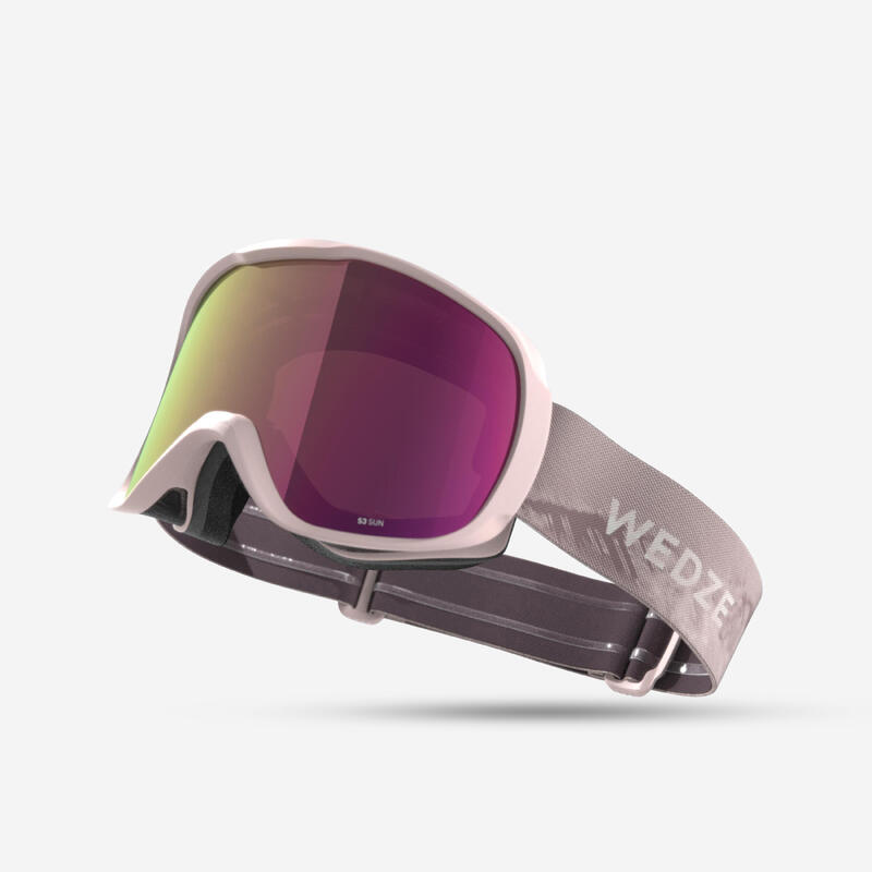 Ochelari schi/snowboard G 500 S3 Vreme Frumoasă Roz Copii/Adulți