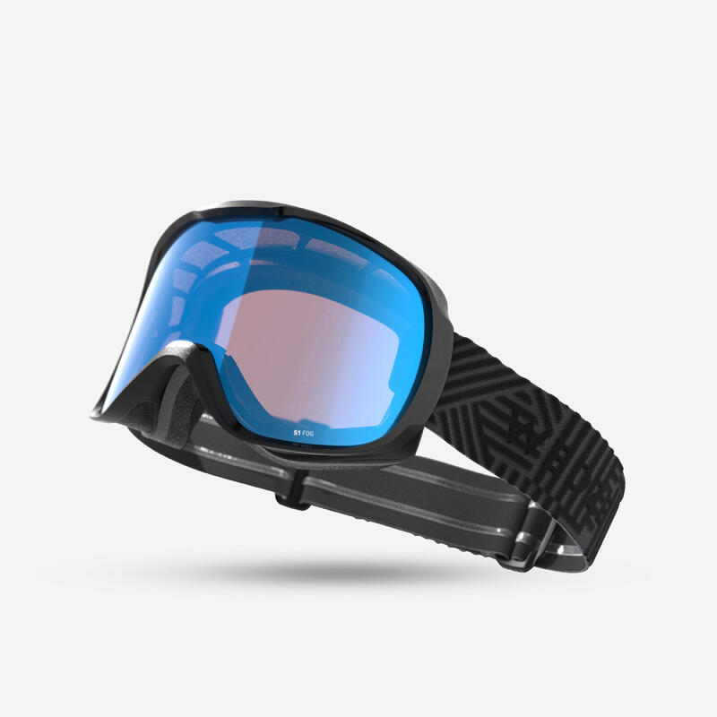 Skibrille Snowboardbrille Erwachsene/Kinder Schlechtwetter - G500 S1 schwarz 