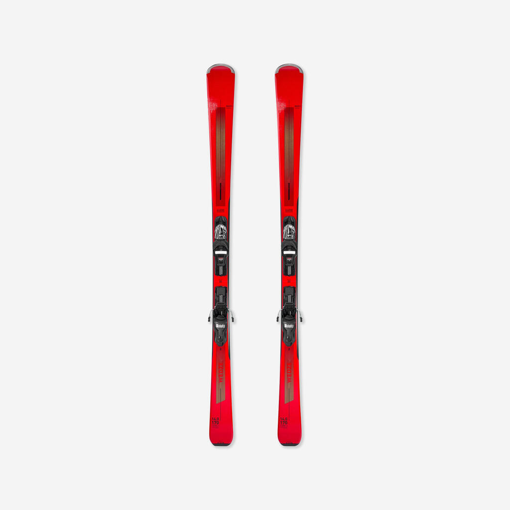 Ski Herren mit Bindung Piste - Boost 500 rot 