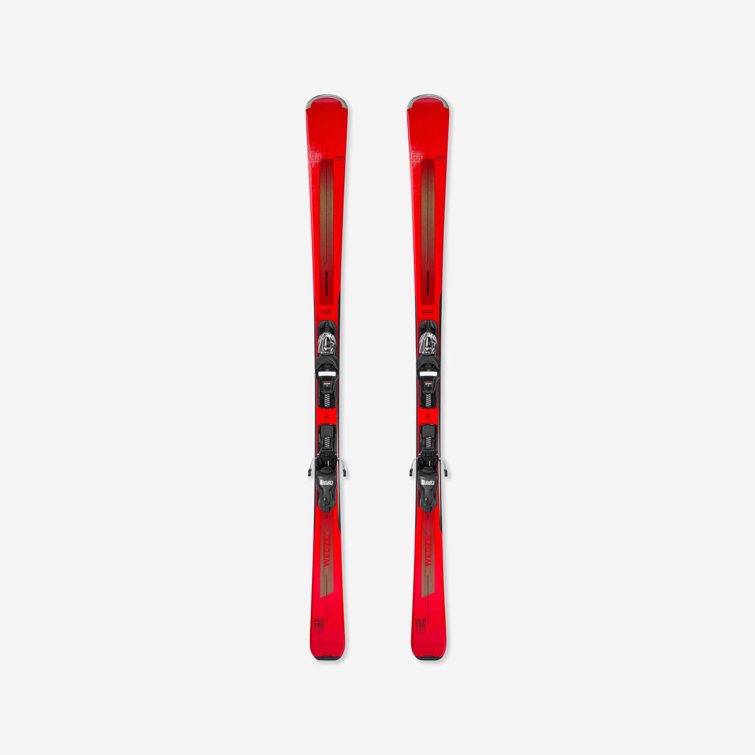 Men’s piste ski with bindings, Boost 500 - Red