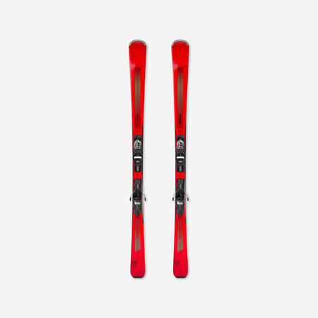 MEN'S DOWNHILL SKI WITH BINDINGS - BOOST 500 - RED