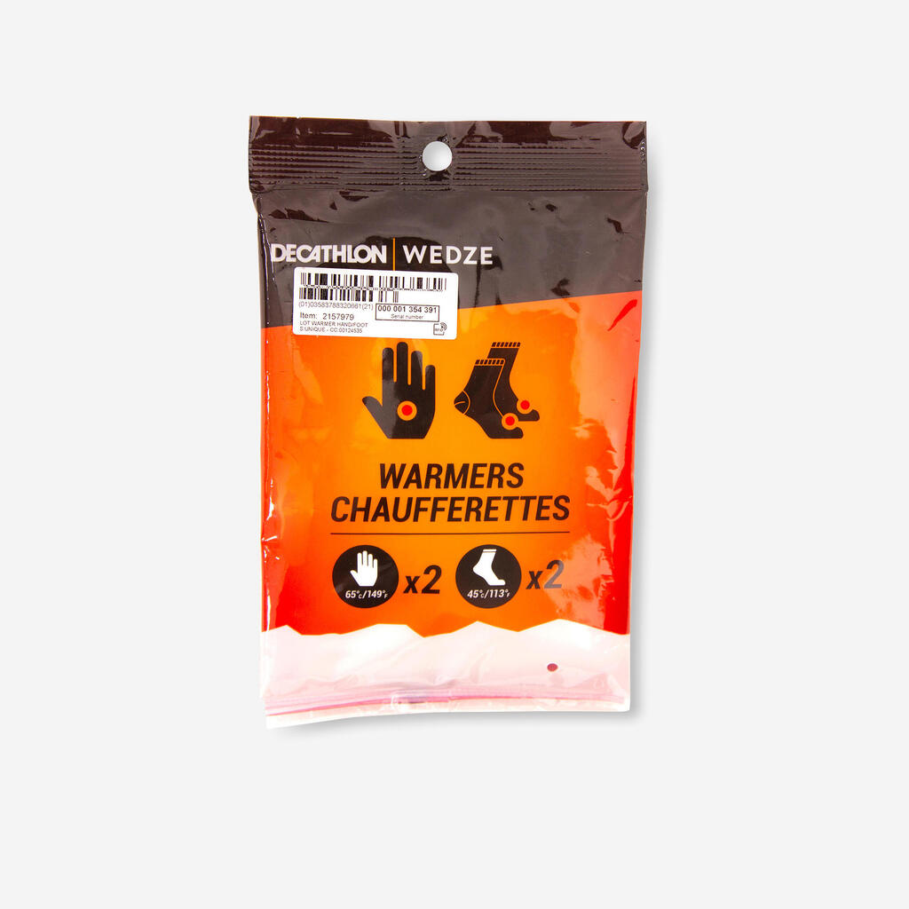 Pqt. de descubrimiento de calientamanos x 2 y calientapiés x 2 