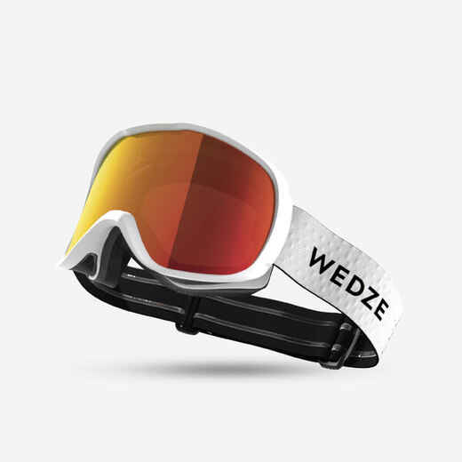 
      Skibrille Snowboardbrille Erwachsene/Kinder Allwetter photochrom - G500 weiss 
  