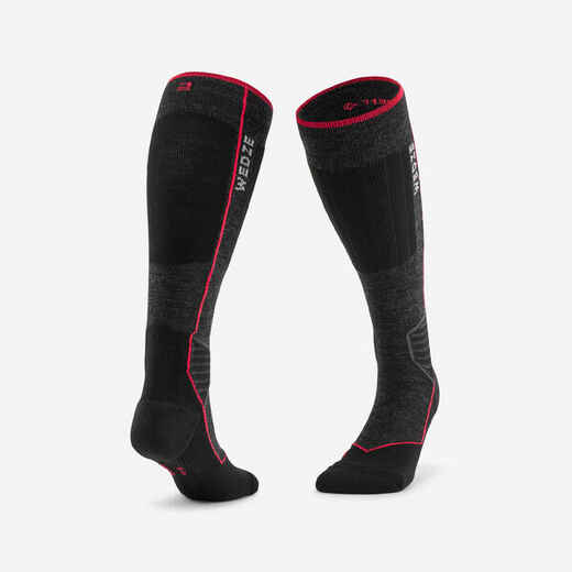 
      ADULT WOOLLEN SKI AND SNOWBOARD SOCKS -  900 WOOL -  BLACK
  