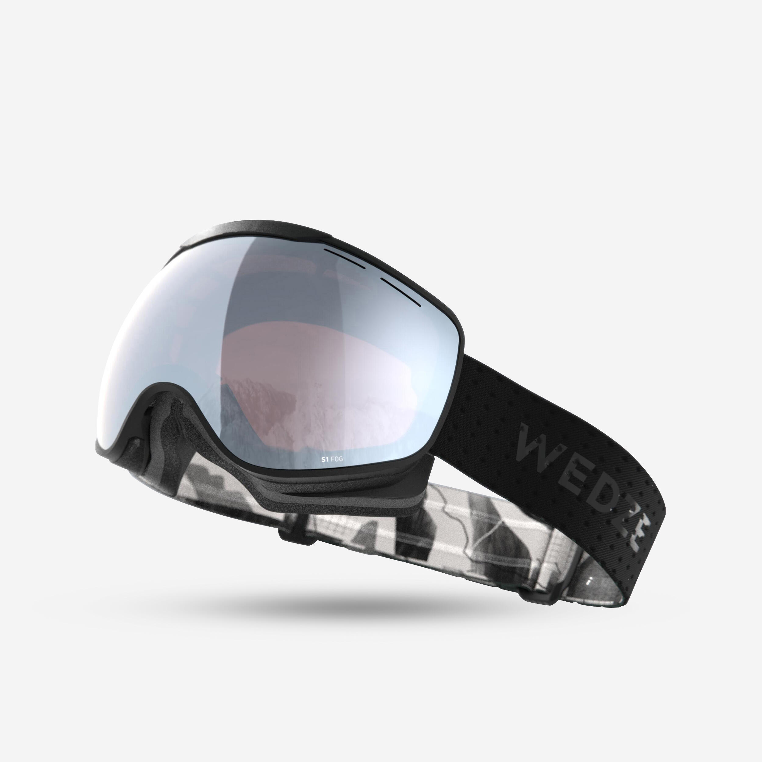 WEDZE Lyžiarske a snowboardové okuliare G900 S1 do zlého počasia čierne S