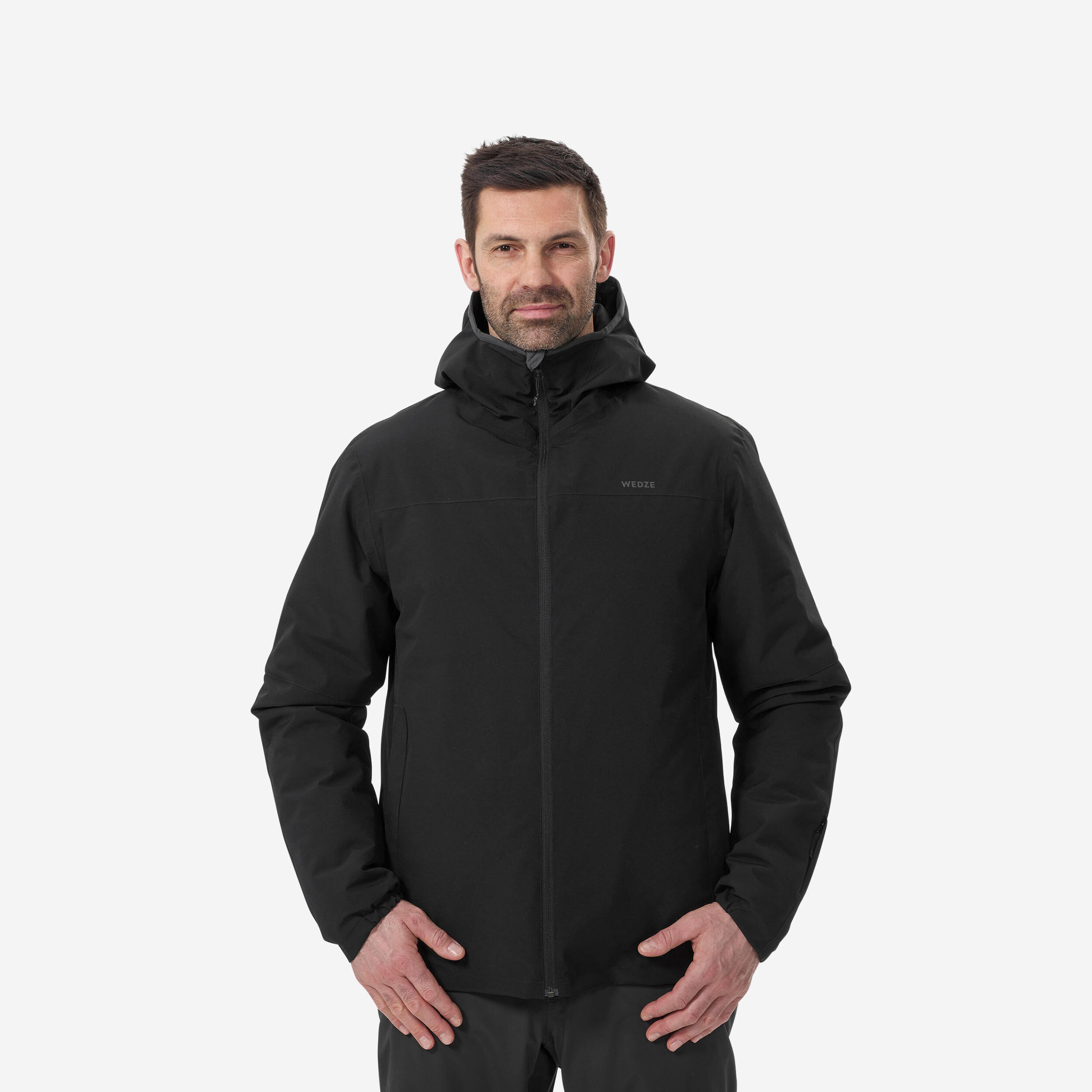 WEDZE Men’s Ski and Snowboard Jacket - 100 - Black