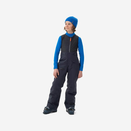 PANTALON DE SKI AVEC DORSALE ENFANT - FR900 - BLEU MARINE