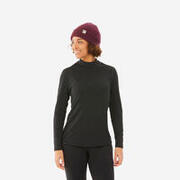 Women’s Warm and Breathable Thermal BL 500 Ski Top - Black