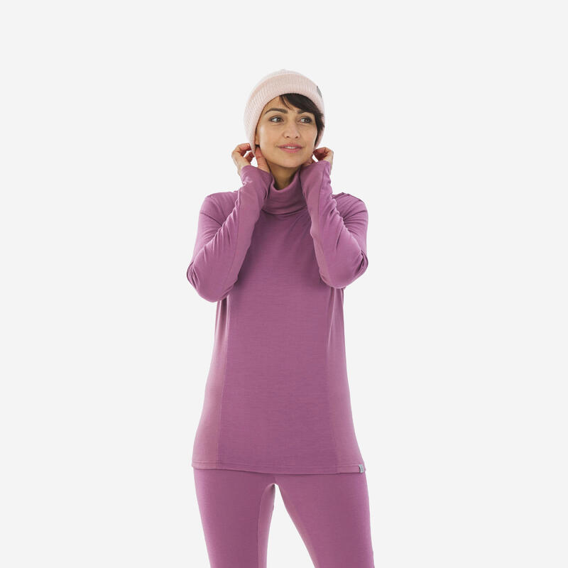 Skiunterwäsche Funktionsshirt Damen - BL 900 Wool Neck rosa 