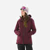 WOMEN’S SKI JACKET FR100 – BURGUNDY