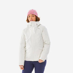 WOMEN’S WARM SKI JACKET 500 - BEIGE