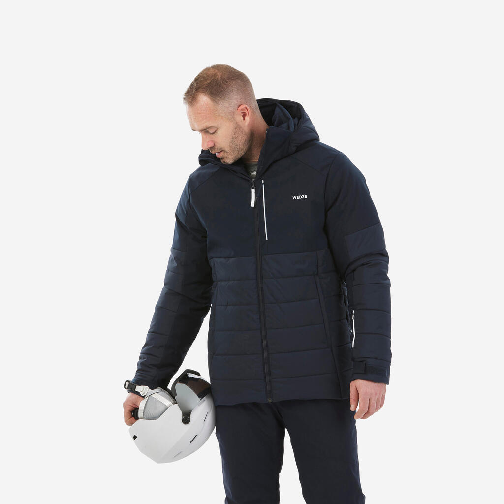 Veste de ski et snowboard chaude homme 100 - blanc / noir