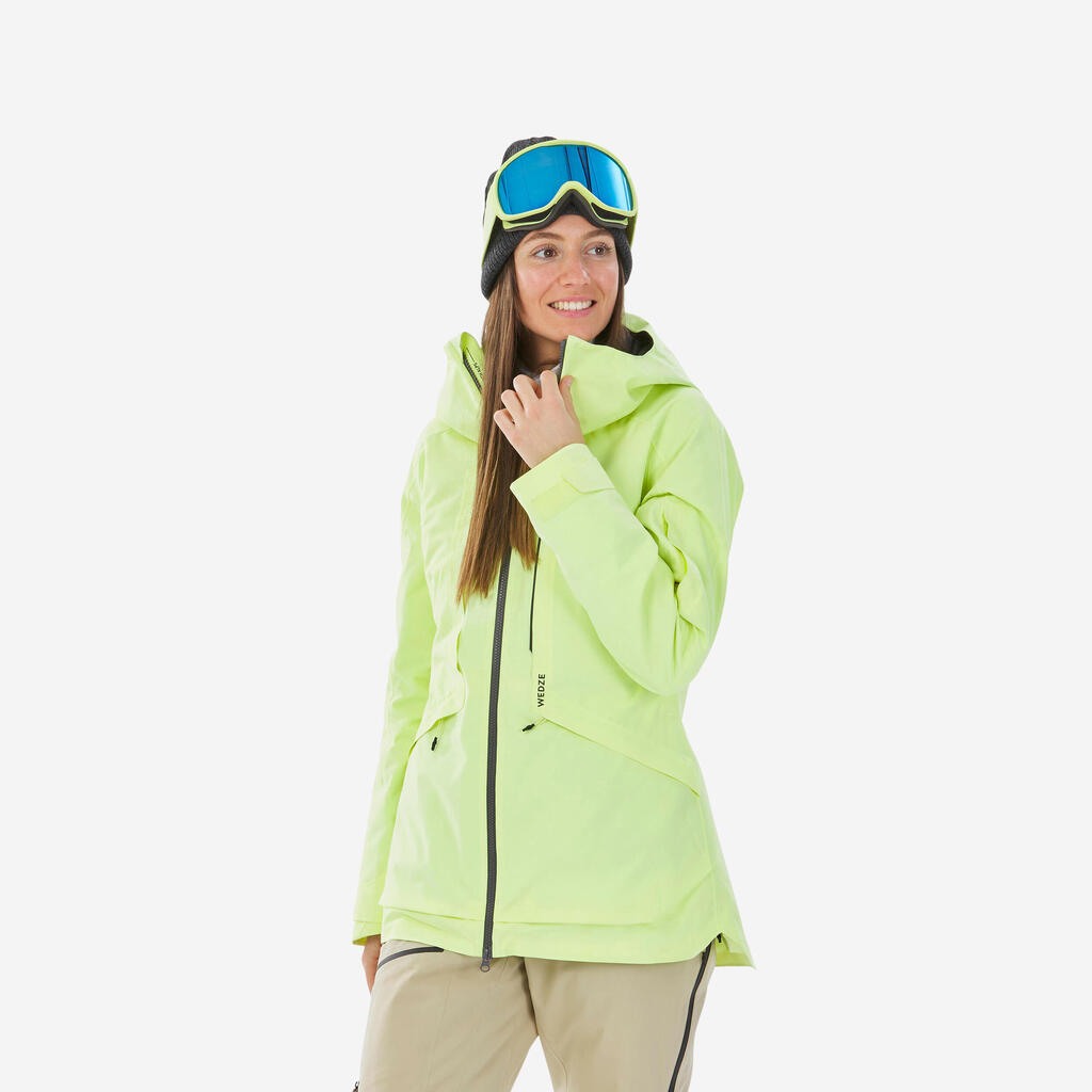 Skijacke Damen vielseitig und warm - FR100 bordeauxrot/schwarz