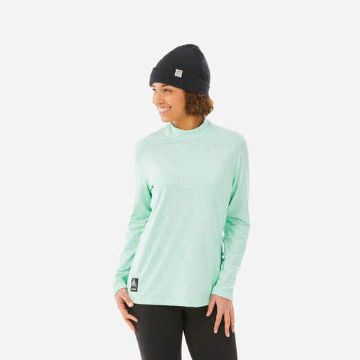 
      Women's BL 500 thermal base layer relaxed-fit ski top - Green design
  