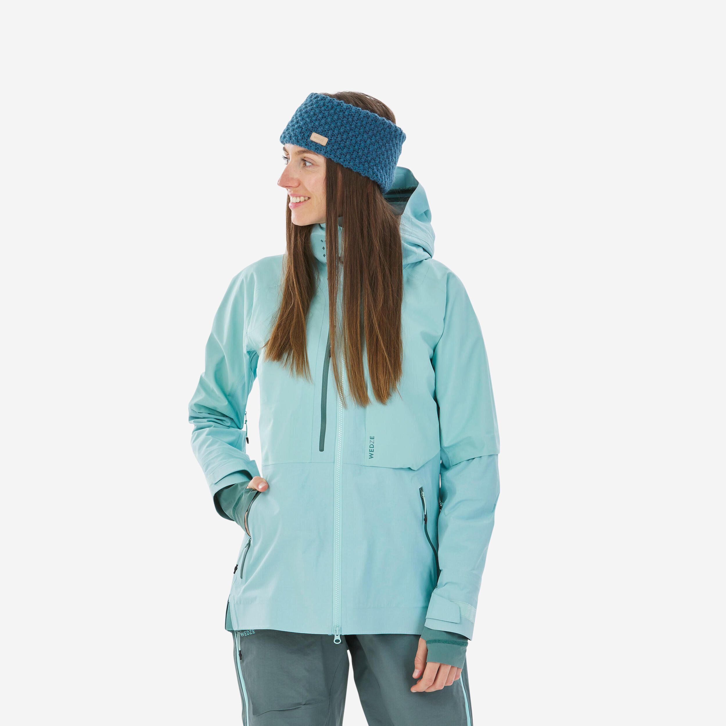 WEDZE Women's Ski Jacket FR900 Turquoise