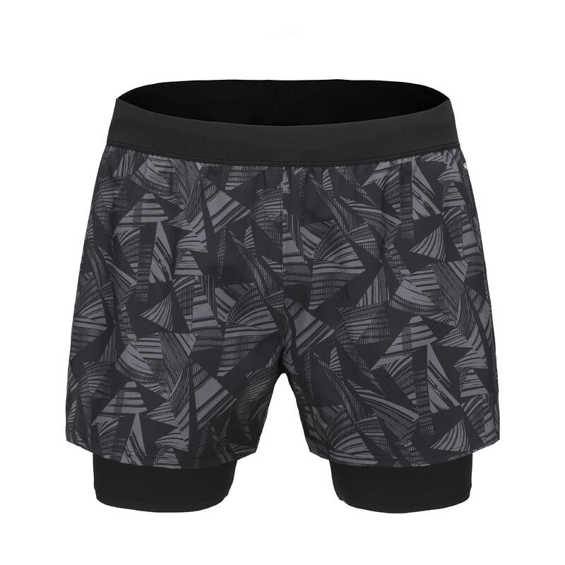 Men's Boxer Shorts 100 TRIANGLE GREY