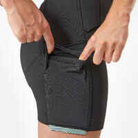 Women's 2 mm neoprene shorty wetsuit with diagonal front zip Easy