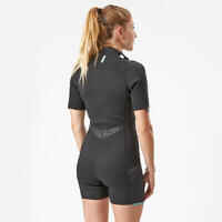 Women's 2 mm neoprene shorty wetsuit with diagonal front zip Easy