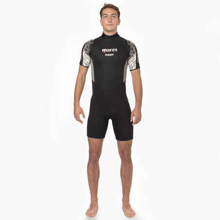 Men’s scuba diving neoprene shortsleeve wetsuit Reef 2.5 mm