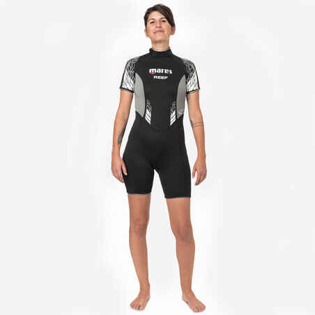 Lansru Kinder Neoprenanzug 2,5 Mm – Kurzer Neoprenanzug Mit SCR-Neopren, UV-Schutz UPF50+ & Frontreißverschluss Für Schwimmen