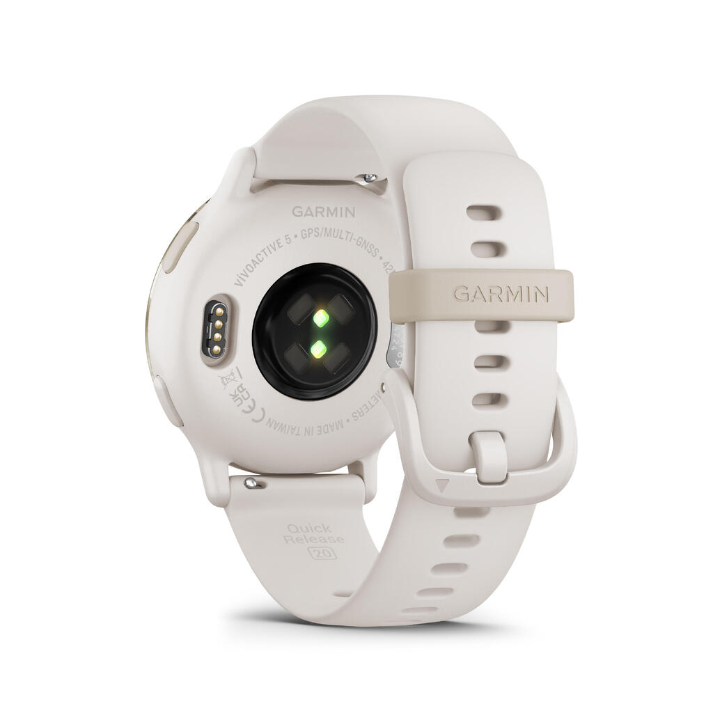 Pametni sat s GPS-om Vivoactive 5 zlatni i boja slonovače