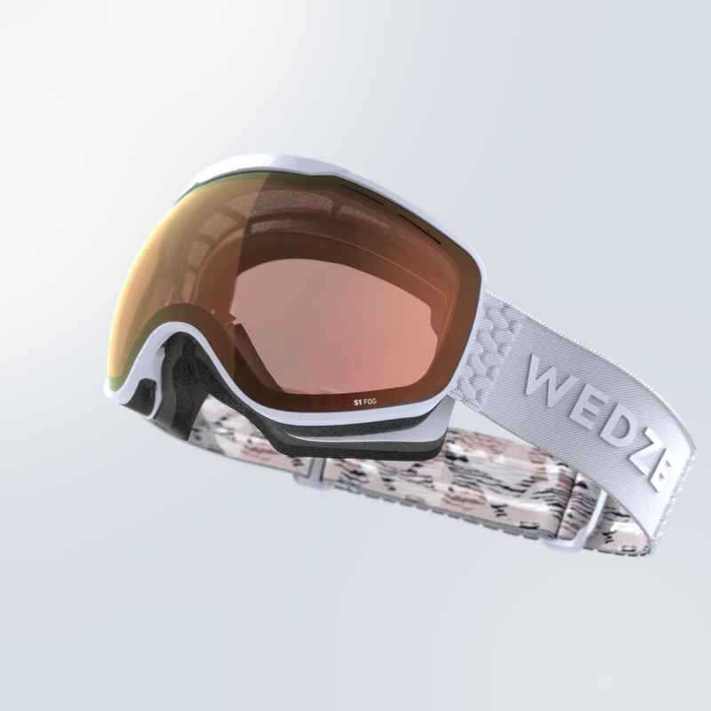 KIDS’ AND ADULTS’ BAD WEATHER SKIING GOGGLES - G 900 s1 - LIGHT PURPLE