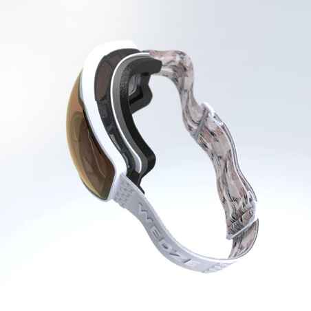 KIDS’ AND ADULTS’ BAD WEATHER SKIING GOGGLES - G 900 s1 - LIGHT PURPLE