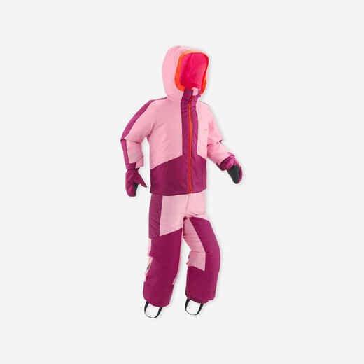 
      Kids’ Warm and Waterproof Ski Suit 580 - Pink
  